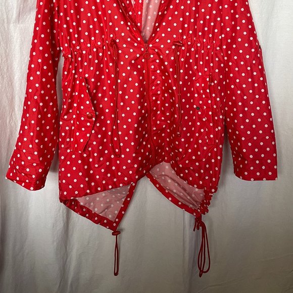 Adorable Polka Dot Rain Coat that folds into a pouch! K-way Style! - Picture 3 of 5